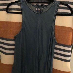 Gap Denim Keyhole Back Tank Top